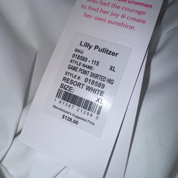 NWT Lilly Pulitzer UPF 50+ Luxletic Game Point 24" Skirted Legging Size XL - Picture 5 of 8